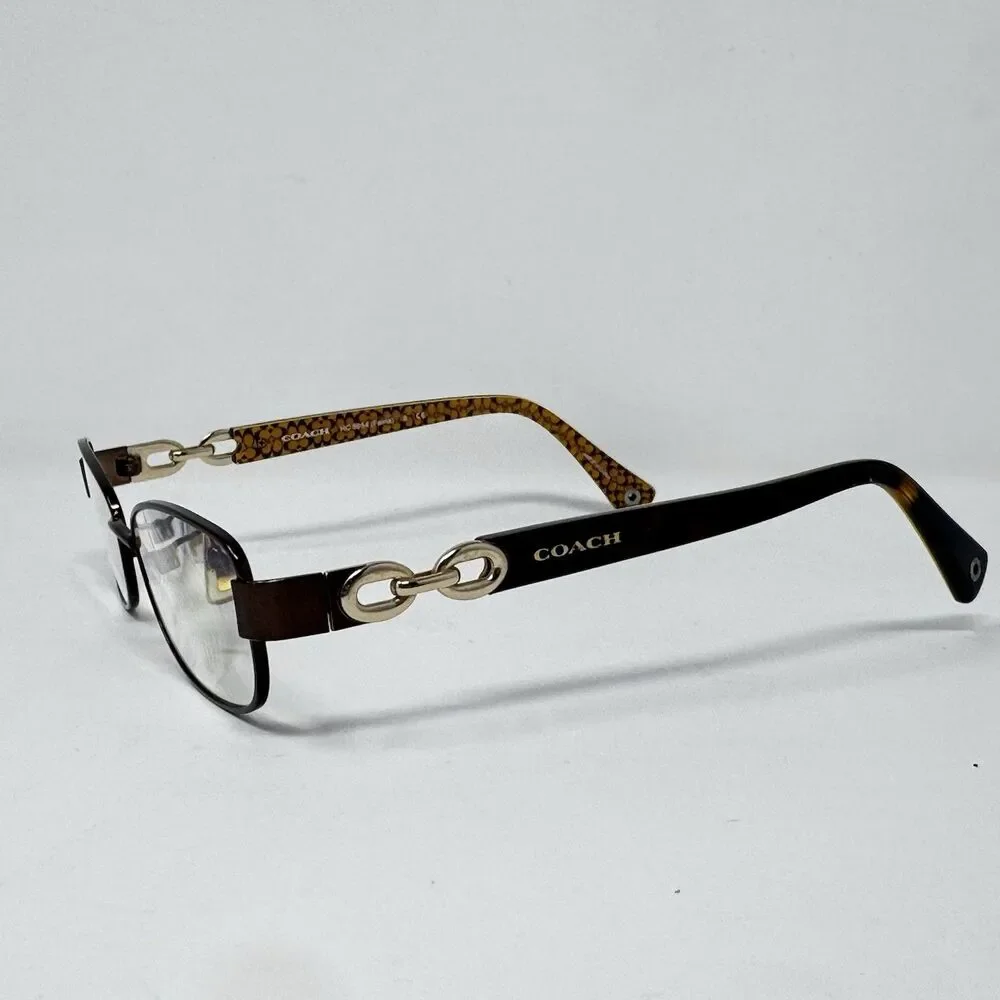 Coach Faina HC5054 9187 Satin Brown Tortoise Eyeglass Frames 49-17-135 (A)